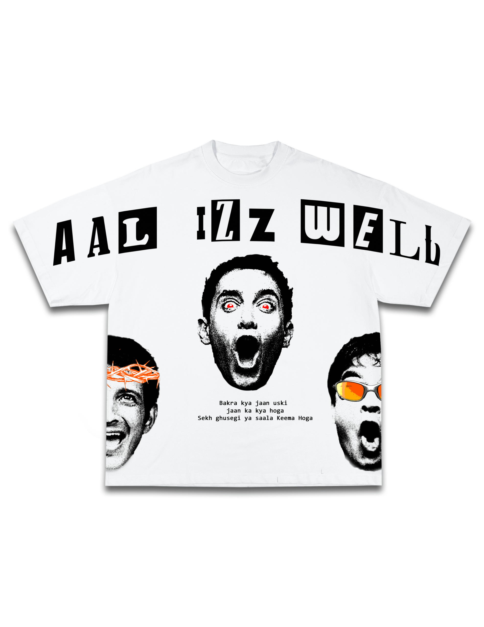 All is Well oversized tshirt Front