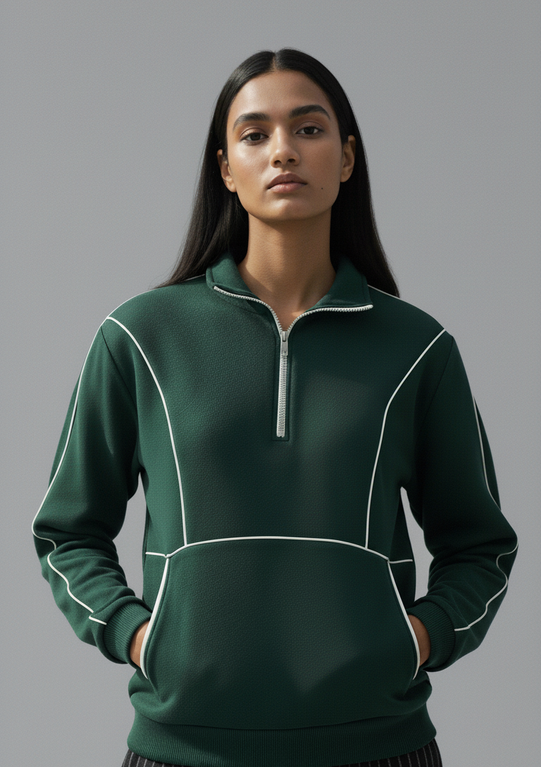 Veridian Piping Quarter-Zip Pullover